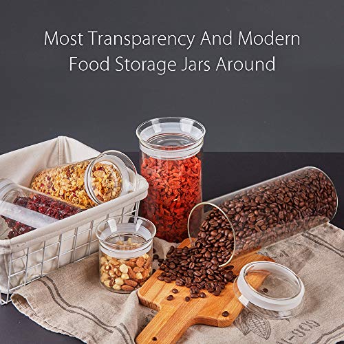ZENS Glass Storage Jar with Glass Lid,Food Storage Container,Canisters