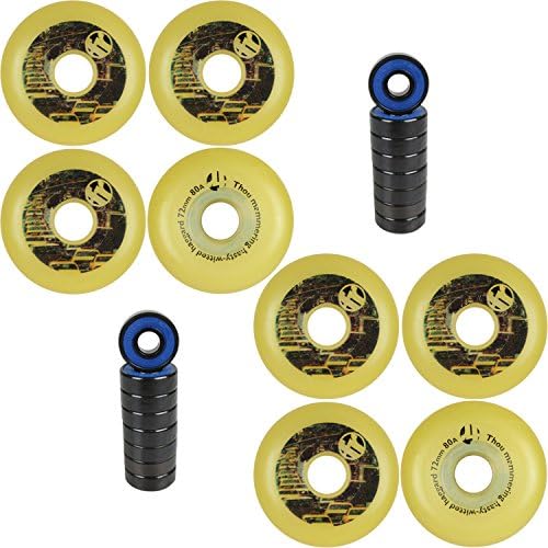 Aggressive Inline Skate Wheels Hasty-Witted Natural 72mm 80a 8 Pack ABEC 7