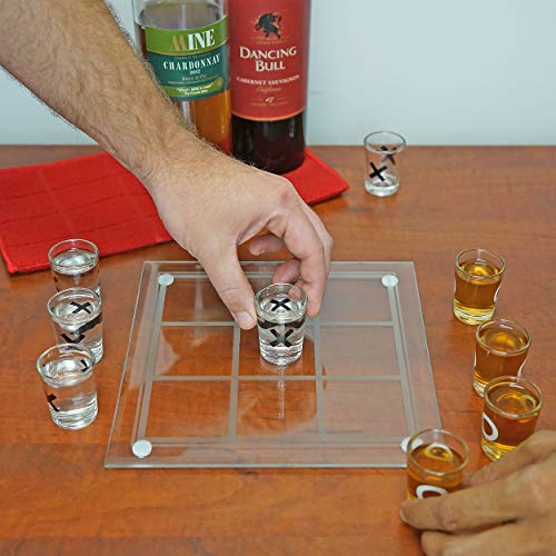 Fairly Odd Novelties Shot Glass Tic Tac Toe Fun Party Board Drinking