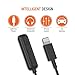 Trianium Headphone Adapter 8-pins to 3.5mm Audio Jack with Music Controller Compatible with iPhone 12 11 XS XR X 8 7 6 6s Plus, iPhone SE 5 5S, iPad Mini Air Pro (Black)