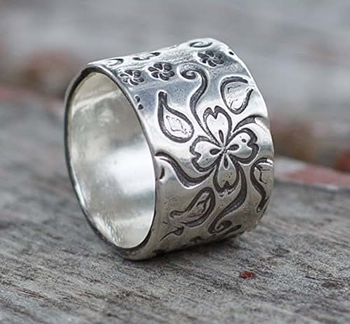Unique handmade sterling silver rings for women size 10 iconic