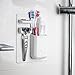 TOOLETRIES The Harvey Toothbrush & Razor Holder - Silicone Toiletry Organizer, Shower & Bathroom Accessory - Features Silicone-Grip Technology, Removable & Reusable - White