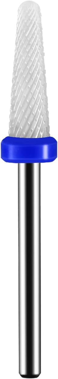 Ceramic Nail Drill Bit JCMASTER Universal Size 3/32" Cone Shaped Drill Bit, Electric Efile Drill Accessories for Acrylic Nails UV Nail Thinning Extra Thick Nails Medium