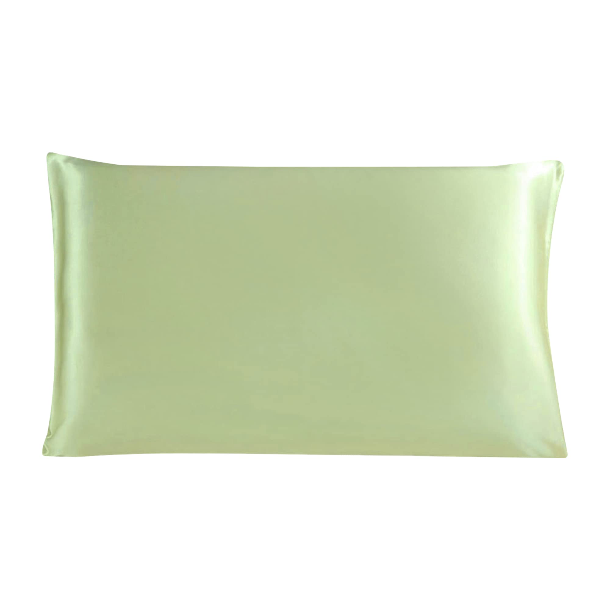 Sourcingmap 100% Pure Mulberry Charmeuse Silk Pillowcase Pillow Case Cover for Hair & Skin 19 Momme 350tc Standard Size 20x26 Inch/51x66cm Fruit Green (1-Piece)