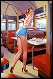 Posters: Pretty Girls Poster - American Diner By Hildebrandt (36 x 24 inches)