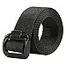 KingMoore Nylon Belt Outdoor Men's Military Tactical Belt Casual Belt Metallic Automatic Buckle Webbing Belts (Black, Medium)
