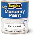 Rustins MASPW500 Masonry Paint White 500ml, 500