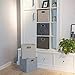 Posprica Storage Bins,11×11 Foldable Storage Cubes Boxes Container Closet Organizer Shelf Cabinet Bookcase,Thick Fabric Drawer Container - 4pcs,Coffee