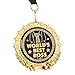 Juvale Gold Medal for Boss - World's Best Boss Medal with Ribbon - Company Event and Boss' Birthday Novelty Gift - Metal, Gold, Black