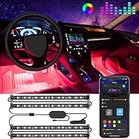 Govee Car LED Lights, Interior Car Lights Upgrade Two-Line Design, APP & Box Control, Music Sync, RGB LED Lights for...