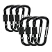 VORNNEX 6PCS Aluminum D Ring Locking Carabiner D Shape Super Light wiregate Carabiner Keychain Clip for Hammock