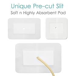 Split Drain Adhesive Bandages 4" x 6", PD Catheter
