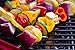 Americana Electric Cart Grill with two folding side tables, shelf and rotisserie