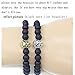 MIKINI Jewelry Black Matte Agate Natural Onyx Stone Dragon Veins Agate Mens Womens Bracelets, Alloy Lion Head (Pack of 3)