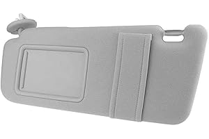 Left Driver Side Sun Visor Replacement for Toyota Venza 2009 2010 2011 2012 2013 2014 2015 2016 with Sunroof and Light (Gray)