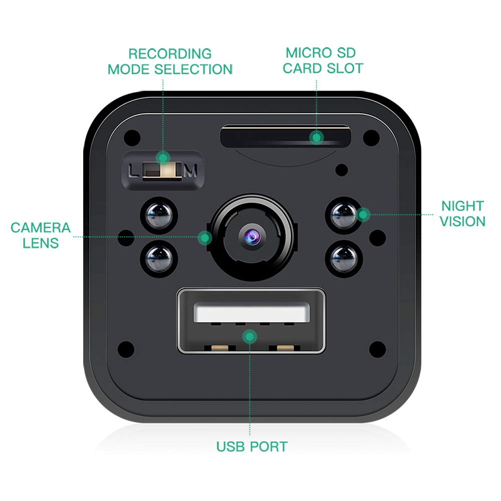 Hidden Camera Adapter,KKWEEKLY 1080P HD USB Wall Charger Camera Motion Detection Loop Recording for Protection at Home and Office