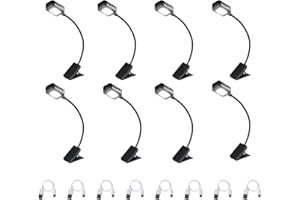 KunHe Rechargeable Book Lights for Reading at Night Small Book Light Bulk Clip on Reading Lights Lightweight Booklight as Christmas Stocking Stuffers for Kids Book Lovers 8 Pack