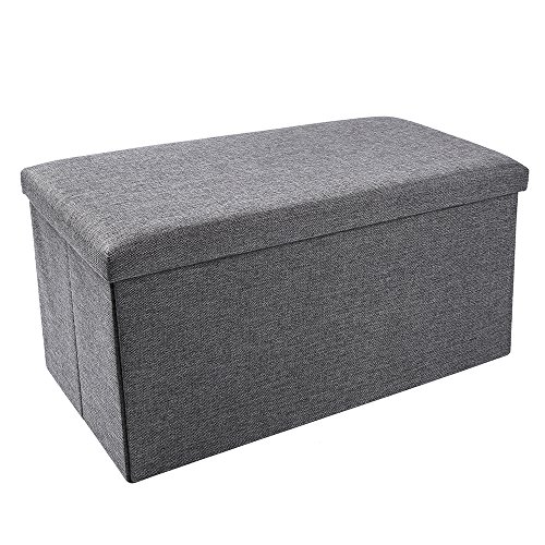 image for epeanhome Storage Ottoman Polyester Folding Stool,Foot Rest Seat,Clutt