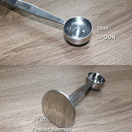 Combination-of-Coffee-Spoon-and-Powder-Hammer-2-in-1-Stainless-Steel-Coffee-Scoop-05oz-Spoon-Holder-Coffee-Tools-Measuring-Tamping-Scoop