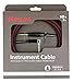 KIRLIN Cable IWB-202BFGL-10/BR 10-Feet Premium Plus Instrument Cable, Black/Red Woven Jacket