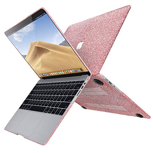 MacBook Air 13 inch Case,Anban Glitter Bling Smooth Protective Laptop Shell Slim Snap On Case with Keyboard Cover Compatible Mac Air 13" (A1369 & A1466,Older Ver 2010-2017 Release),Shining Rose Gold - Thumbnail 5