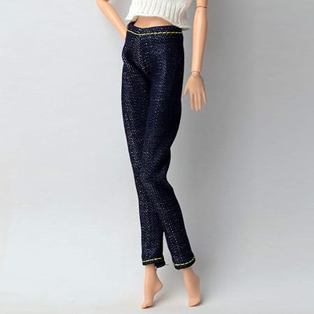 FidgetGear Fashion Solid Color Jeans for 30Cm Doll Girls Toy Trousers