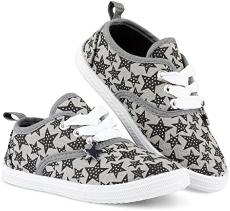 Chillipop Lace up Printed Canvas Sneakers for Girls, Toddlers & Little Kids