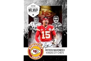 GENERIC PATRICK MAHOMES II Custom Made Novelty Football Card Depicting His 2018 MVP Year - (Printed Autograph, Unbranded)