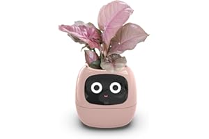 Itigoitie Smart Flowerpots,Smart Pet Planter,Ai Planter,Intelligent Flowerpots,Multiple Expressions,7 Smart Sensors, and Ai Chips Make Raising Plants Easy and Fun for Living Room,Plant-Free(Pink)