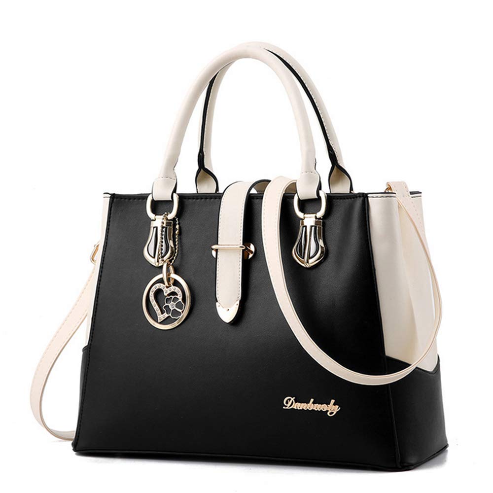 Segater® Women Handbags Work Shoulder Bag Ladies Tote PU Leather Hobo Satchel with Heart Pendant