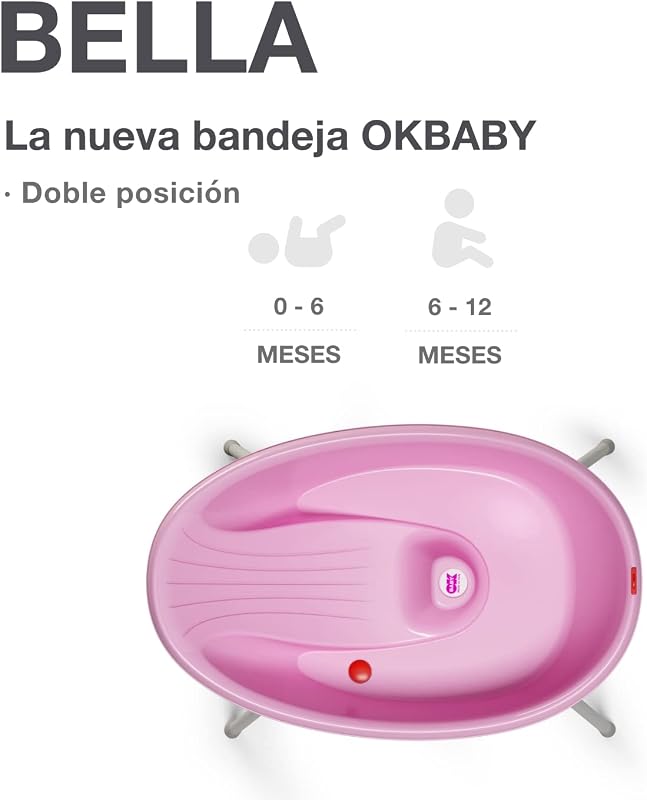 Kit Bella bañera más soporte - Perfecto para la hora del baño desde 0-12 meses - Rosa