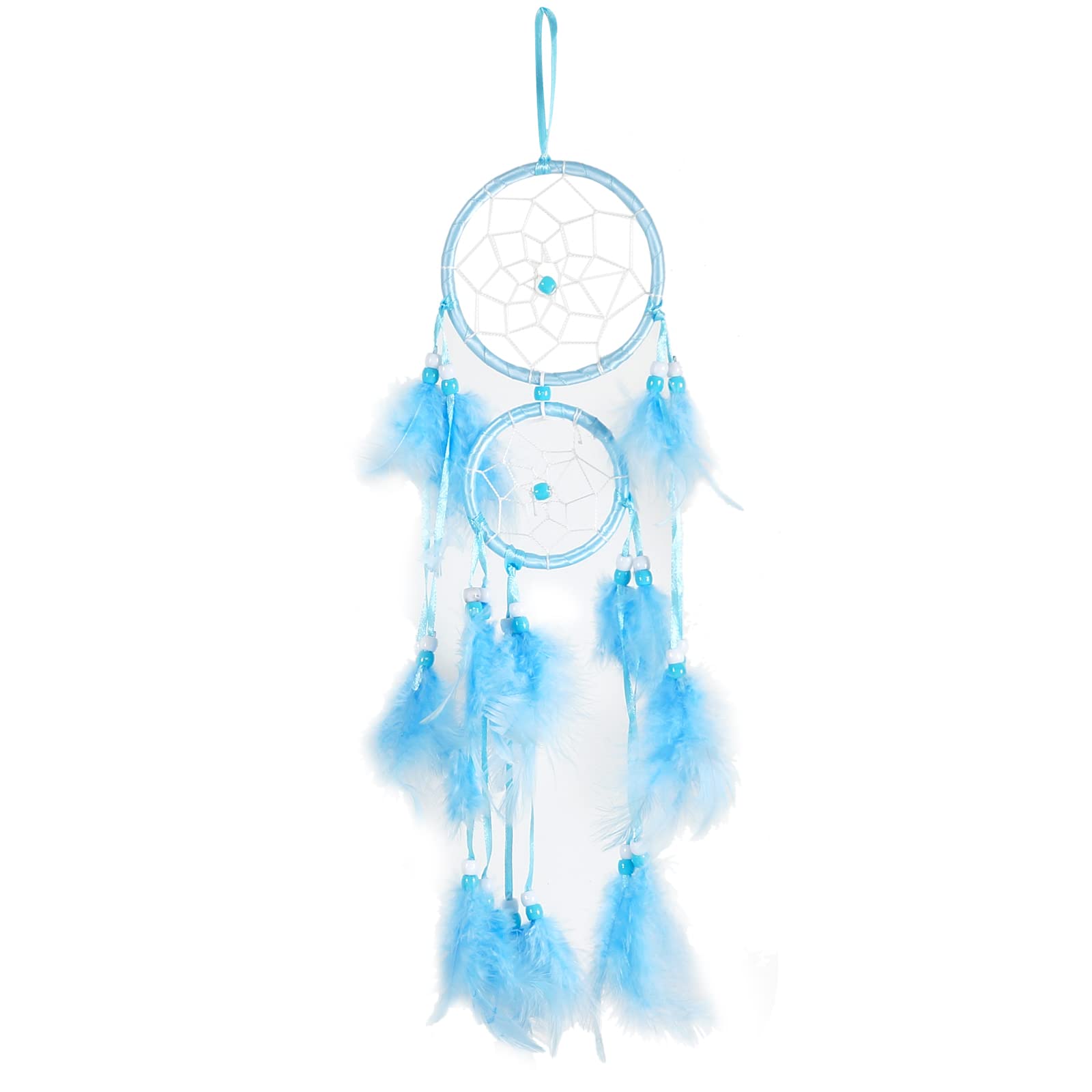 Healing Sleep 1Pcs Blue Dream Catcher Wall Hanging and 1Pcs Natural Crystal Gypsum to Improve Sleeping — image 1