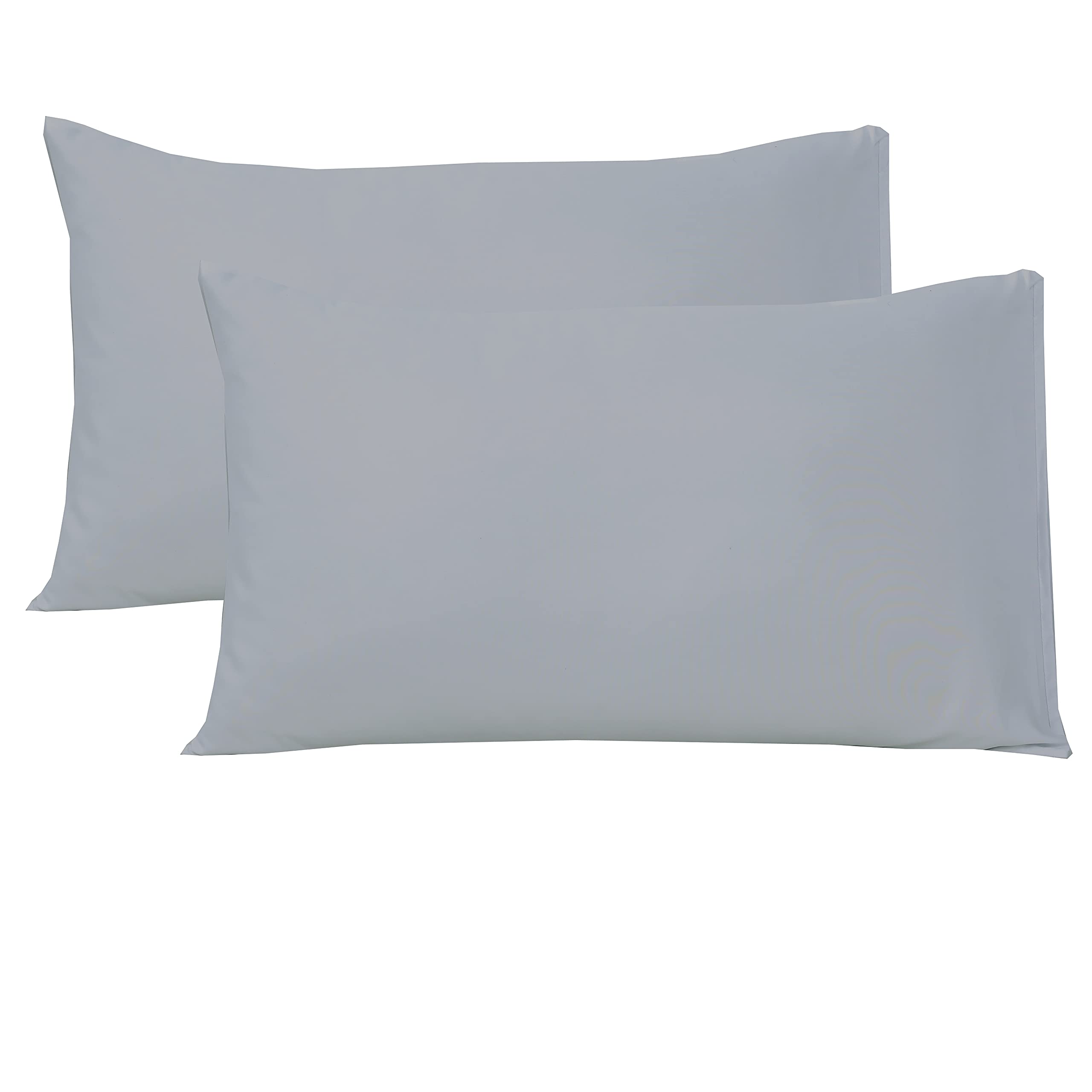 Linen Home Grey Pillowcases 2 Pack, Easy Care Soft Brushed Microfibre Standard Pillow cases 50x75 cm, Wrinkle and Fade Resistance (Pillowcases 2 Pack, Grey) โ image 1