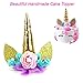Unicorn Cupcake Toppers & Wrappers & Handmade Unicorn Cake Topper. Double Sided Kids Party Cake Decorations Set of 49 Pieces. Double Sided Eyelash/Rainbow & I Love Unicorns Wrappers w/Toppers.