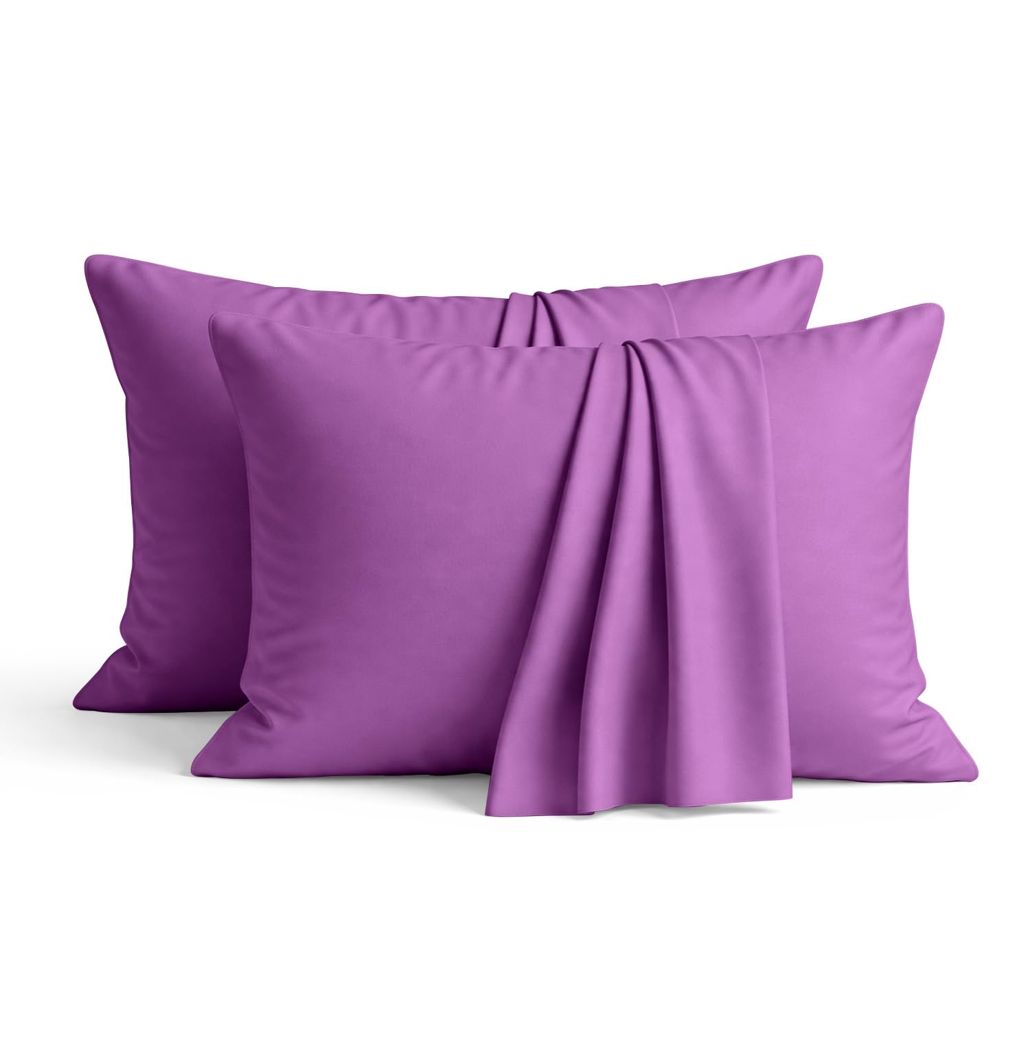 AMEHA 100% Brushed Microfiber Pillow Cases 2 Pack (Pillows Not Included), Super Soft Standard Pillow Cases | Hotel Quality Pillow Covers, 50x75 cm, — image 1