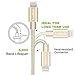 Aonlink iPhone Cable, 3Pack 3FT 6FT 10FT Nylon Braided to USB Lightning iPhone Charger Cord with Aluminum Connector for iPhone 7/7 Plus/6s/6s Plus/6/6Plus/5s/5c/5, iPad/iPod Models-Gold