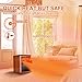Air Choice 1500W Portable Space Heater with Remote &Timer, Function 3 Modes with Intelligent Programmable Thermostat, Overheat & Tip-Over Shutoff Wood Cabinet, M, Brown