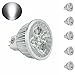 CTKcom 5W MR16 LED Bulbs (4 Pack), 120V G5.3 Base LED Spotlight,Equal to 50W Halogen Bulbs,6000K Cool White 400LM Spotlight for Landscape Accent Recessed Track Lighting Bulbs