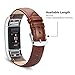 Fitbit Charge 2 Bands, Benuo Genuine Leather Replacements, Premium Wristbands with Sturdy Adapter and Metal Buckle for Fitbit Charge 2 (Brown)