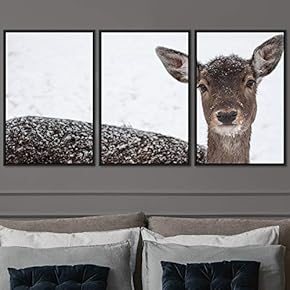 signwin 3 Piece Framed Canvas Wall Art Fawn...