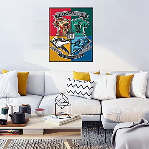 Diamond Painting Kits for Adults Harry Magic Boy Potter Diamond Painting Magic Badge Home Wall Decor 12x16inc