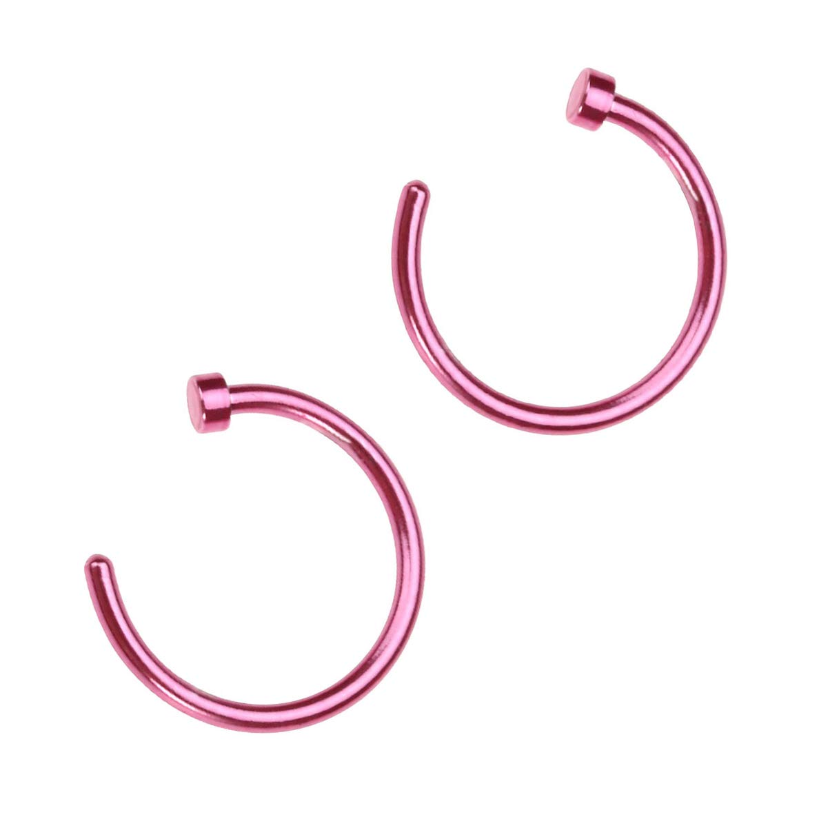 Holibanna Unisex Surgical Steel Open C-Shaped Nose Ring 0.31 Inch Lightweight Comfortable Nose Piercing Jewellery for Daily Wear