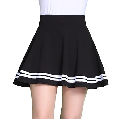 E Support™ Damen A-Linie Mini-Rock Faltenröcke Tennisrock Plissee Kurz Minirock Sommerkleid