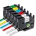 Greateam Compatible Label Tape Replacement for Brother P-Touch Label Tape 6mm, PTouch Label Maker PTH110 PTD210 PTD400 PTD600 Tape, 6mm 0.23 Inch, TZe Color Tape TZe111 211 411 511 611 711, 6-Pack