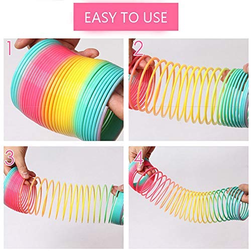 ZCINT Magic Spring Toy Plastic Rainbow Slinky for Kids Gift, 2 Pack