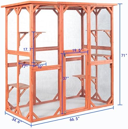 AMAZInthapuj Cat Bird Dog Pet Wooden House Run Play Enclosure Tunnel Outdoor Cage Small Animal Fun Shelter