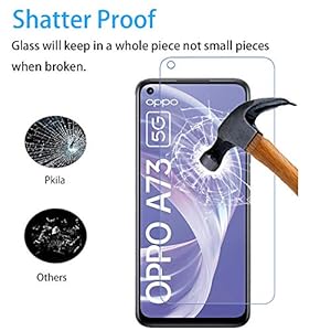 Pellicola Compatibile con OPPO A73 5G Vetro Temperato Pellicola Durezza 9H Senza Bolle AntiGraffio Protettiva - immagine 5