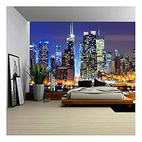 Lower Manhattan from Across The Hudson River in...