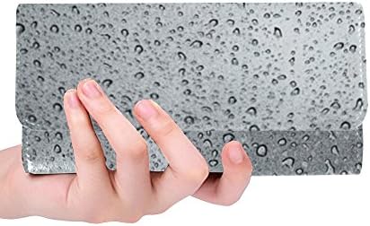Raindrops Cloud Window Moist Trickle Custom Womens Wallet Womens Trifold Wallet Long Purse Card Cases