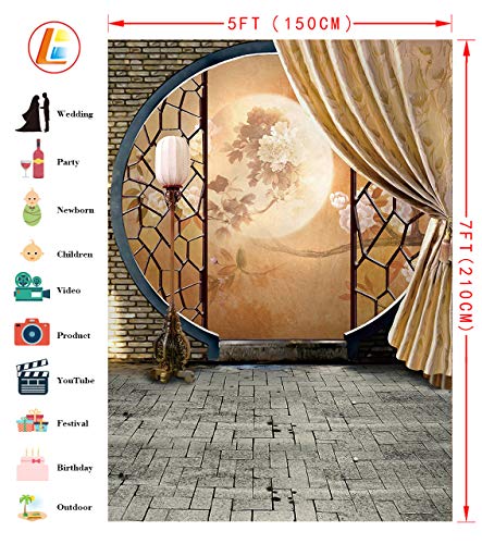 LB Vintage Japanese Style Backdrop for Photography 5X7ft Retro Rustic Kids Adult Portraits Photo Background Vinyl Customized Studio Prop DT341
